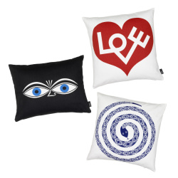 Vitra Graphic Pillow, Eyes, Love Hearts, Snake